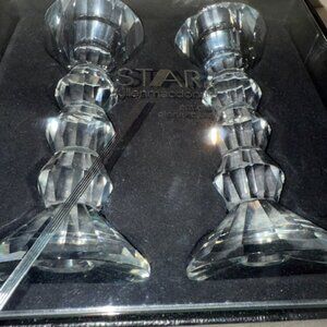 New Cut Glass Dinner Candle Holders Designed by Julien MacDonald